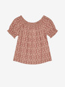 Moodo Braune Damenbluse mit Blumenmuster Moodo