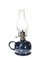 Casa de Engel Keramische Kerosinlampe - blau mit weißen Punkten, 0/9