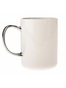 Casa de Engel Porzellan-Tasse mit silbernem Henkel, 425ml, 12/36