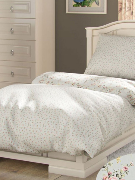 Kvalitex Französische Baumwollbettwäsche PROVENCE COLLECTION 220x200, 70x90cm ROSE grün