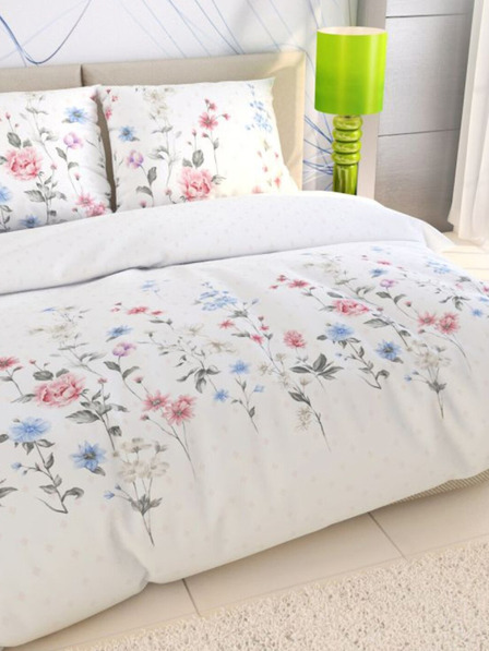 Kvalitex Französische Baumwollbettwäsche DELUX 200x200, 70x90cm LOUKA rosa