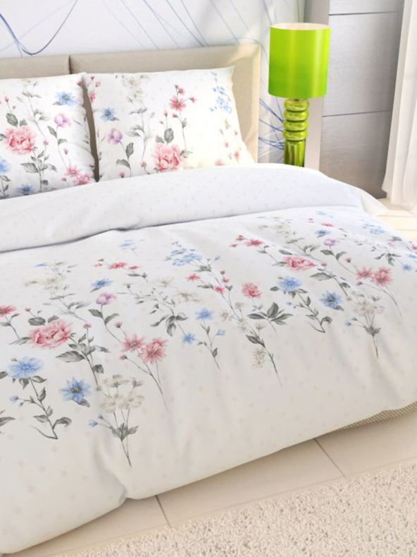 Kvalitex Französische Baumwollbettwäsche DELUX 200x200, 70x90cm LOUKA rosa
