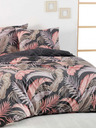 Kvalitex Französische Baumwollbettwäsche DELUX 220x200, 70x90cm PALMA grau