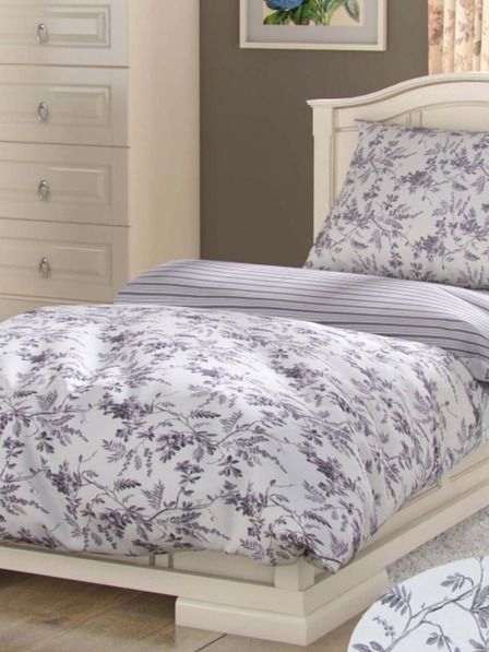Kvalitex Französische Baumwollbettwäsche PROVENCE COLLECTION 220x200, 70x90cm MONTERA grau