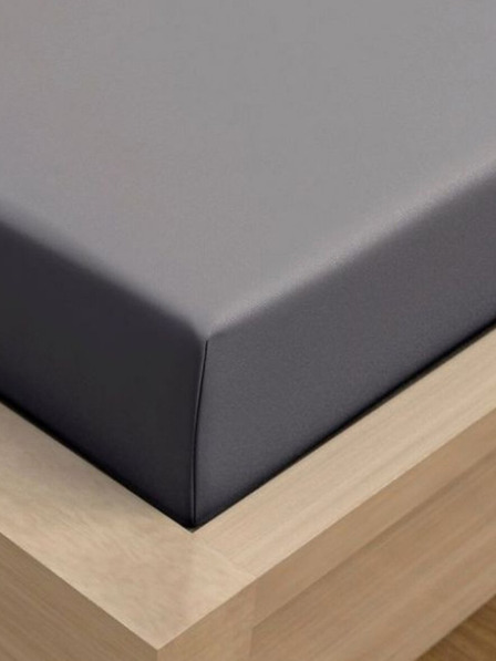 Kvalitex Jersey Bettlaken mit Lycra 140x200cm dunkelgrau