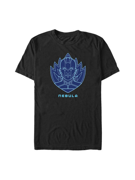 ZOOT.Fan Schwarzes Herren-T-Shirt Marvel Badge Nebula