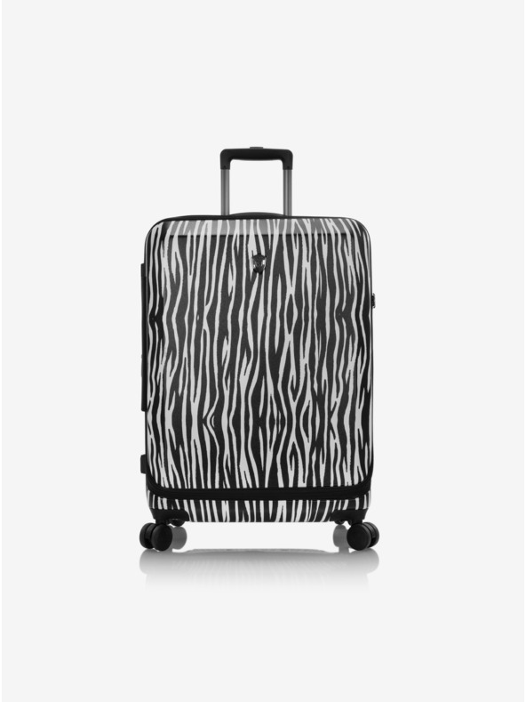 Heys Schwarz-weißer Reisekoffer mit Tiermuster Heys EZ Fashion M Zebra