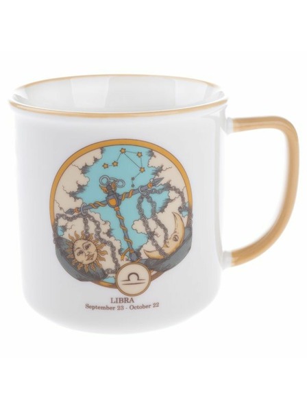 Casa de Engel Porzellanbecher, Sternzeichen - Waage, 460ml, 6/36