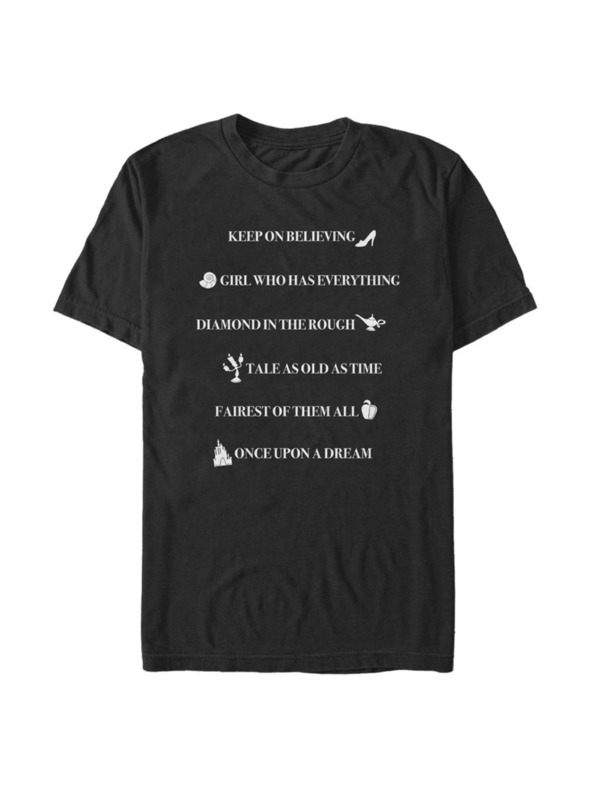 ZOOT.Fan Schwarzes Herren Disney Royal Quotes T-Shirt