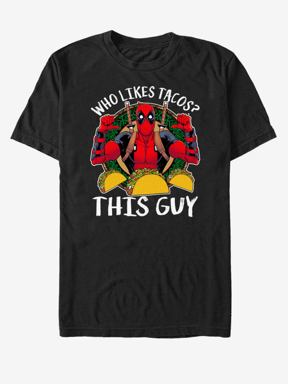 ZOOT.Fan Schwarzes Unisex-T-Shirt Marvel Love Tacos