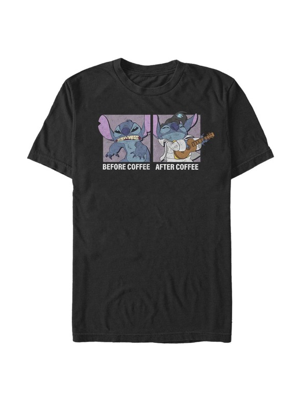 ZOOT.Fan Schwarzes Herren Disney Stitch Kaffee T-Shirt