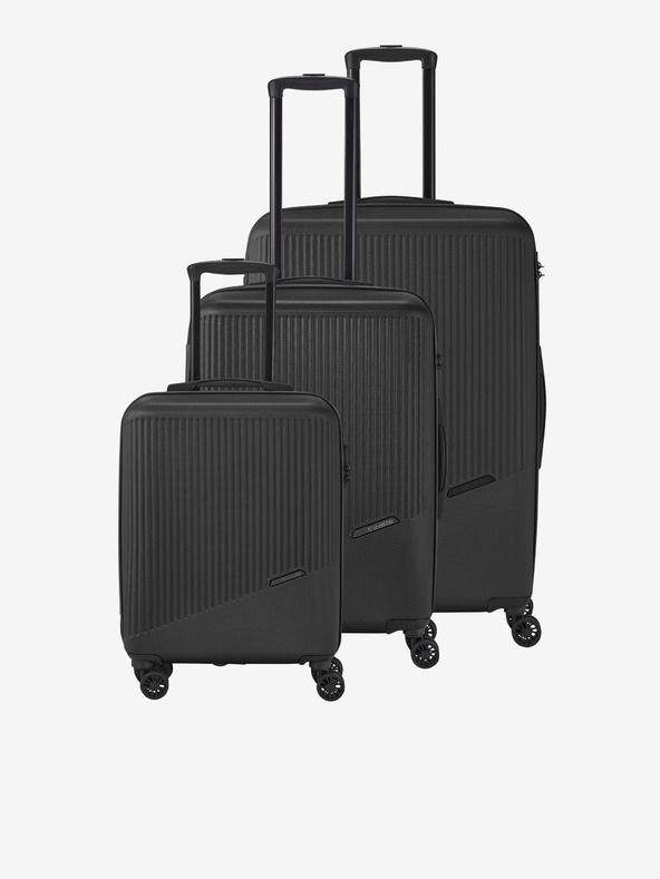 Travelite 3-teiliges Reisekofferset in Schwarz Travelite Bali S,M,L Schwarz