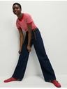 Marks & Spencer Gestreiftes T-Shirt aus reiner Baumwolle Marks & Spencer rot