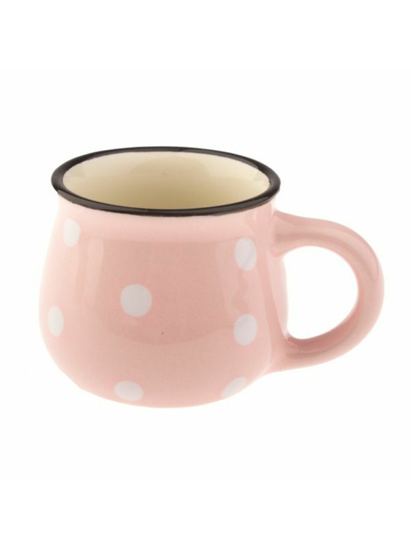 Casa de Engel Keramische Tasse - lachs mit Punkten, 75ml, 24/144