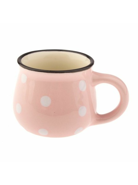 Casa de Engel Keramische Tasse - lachs mit Punkten, 75ml, 24/144