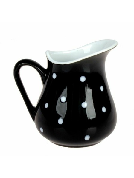 Casa de Engel Keramischer Krug, schwarz mit Punkten, 500ml, 6/24