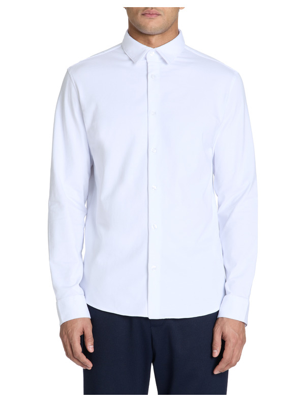 Celio Weißes Herrenhemd Celio Lajersey