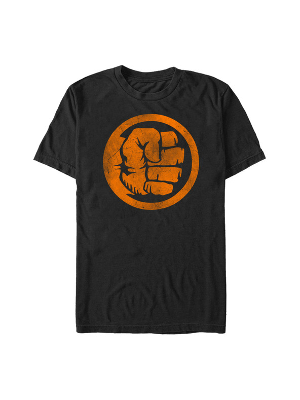 ZOOT.Fan Schwarzes Herren T-Shirt Marvel Hulk Orange