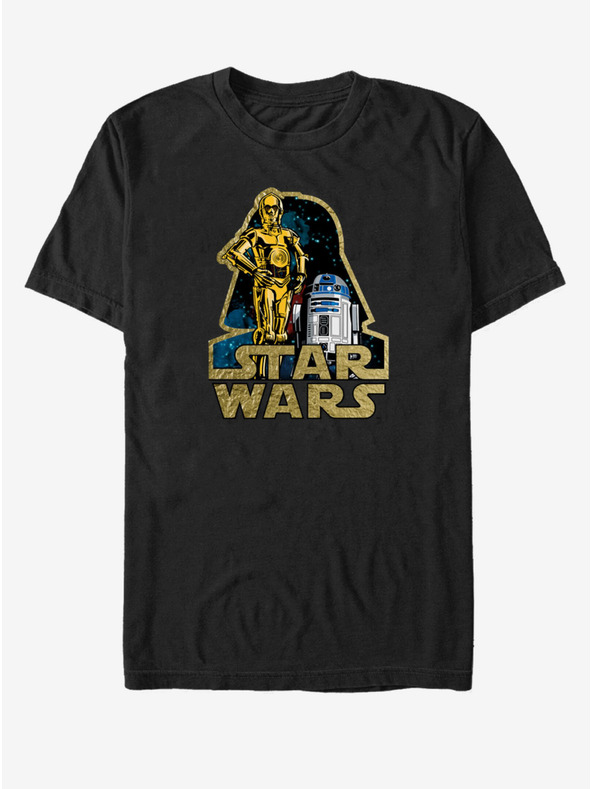 ZOOT.Fan Schwarzes Unisex-T-Shirt Star Wars Shiny Droids