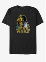 ZOOT.Fan Schwarzes Unisex-T-Shirt Star Wars Shiny Droids