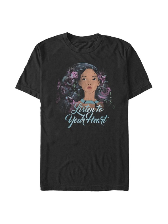 ZOOT.Fan Schwarzes Herren T-Shirt Disney Blume Pocahontas