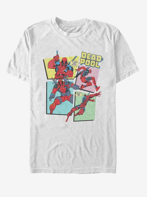 ZOOT.Fan Weißes Unisex-T-Shirt Marvel DP 90's Group Panels T-shirt
