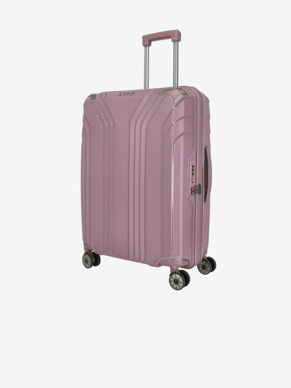Travelite Rosa Damen Travelite Elvaa 4w M Rosé Reisekoffer