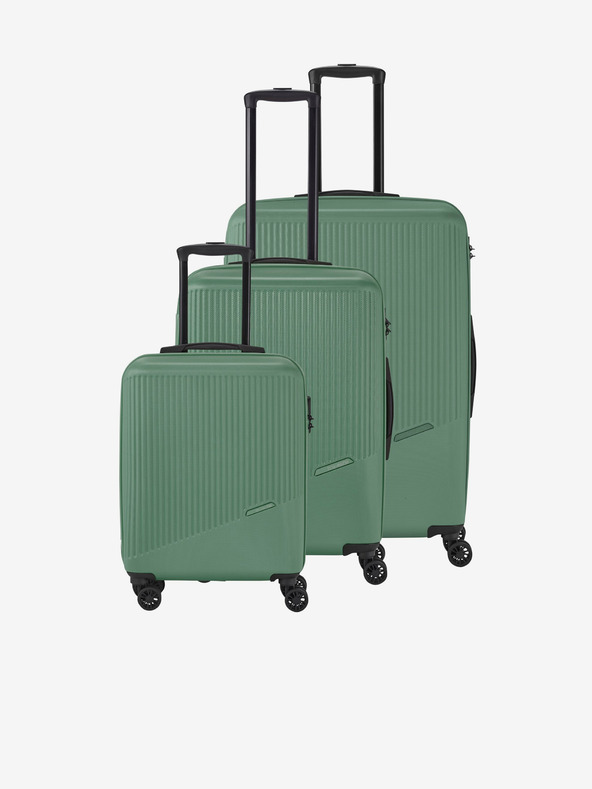 Travelite Dreier-Set Travelite Bali S,M,L Grün Reisekoffer