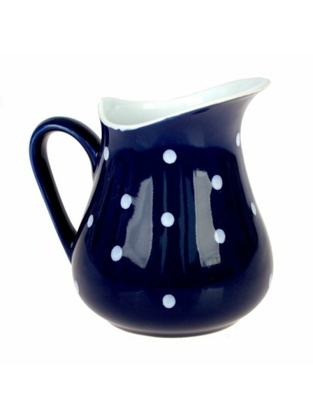 Casa de Engel Keramikkrug, blau mit Punkten, 500ml, 6/24