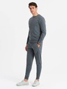 Ombre Clothing Herren Sweatshirt BASIC aus Baumwolle graphit Ombre Clothing