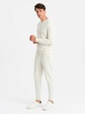 Ombre Clothing Herren Trainingsanzug aus Baumwolle BASIC creme Ombre Clothing