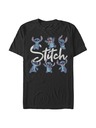 ZOOT.Fan Schwarzes Herren T-Shirt Disney STITCH POSES