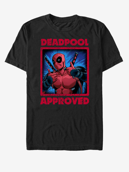 ZOOT.Fan Schwarzes unisex Marvel Deadpool Approved T-Shirt