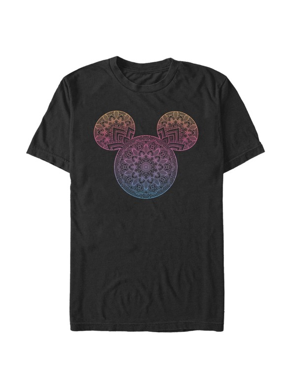 ZOOT.Fan Schwarzes Herren-T-Shirt Disney Mickey Mandala Fill