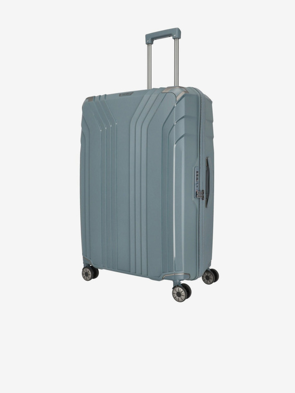 Travelite Grauer und blauer Travelite Elvaa 4w L Reisekoffer
