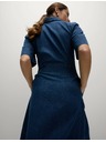 Marks & Spencer Jeans-Hemdkleid im Midi-Schnitt mit Knopfleiste vorne Marks & Spencer navy