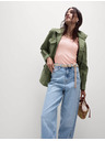 Marks & Spencer T-Shirt mit ovalem Ausschnitt und hohem Baumwollanteil Marks & Spencer rosa
