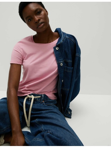 Marks & Spencer Marks & Spencer T-Shirt aus reiner Baumwolle rosa