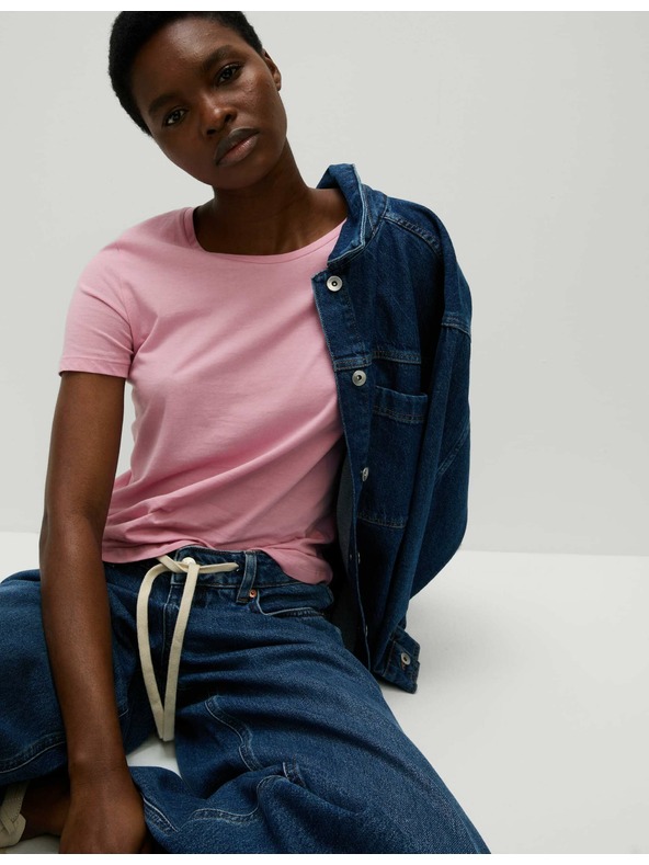 Marks & Spencer Marks & Spencer T-Shirt aus reiner Baumwolle rosa