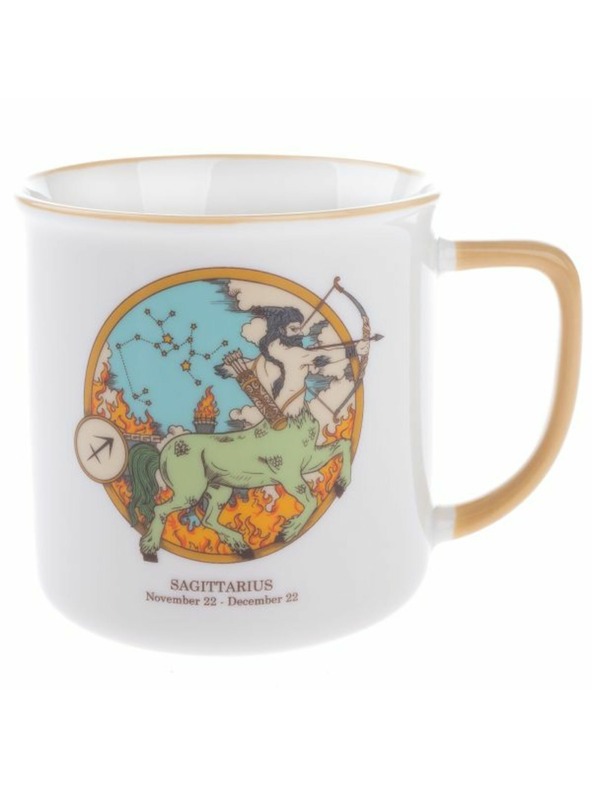 Casa de Engel Porzellanbecher, Sternzeichen - Schütze, 460ml, 6/36