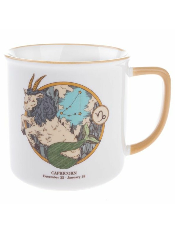 Casa de Engel Porzellanbecher, Sternzeichen - Steinbock, 460ml, 6/36