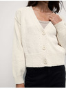 Marks & Spencer Lockerer Pullover mit V-Ausschnitt und Textur, mit hohem Baumwollanteil von Marks & Spencer beige