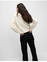 Marks & Spencer Lockerer Pullover mit V-Ausschnitt und Textur, mit hohem Baumwollanteil von Marks & Spencer beige