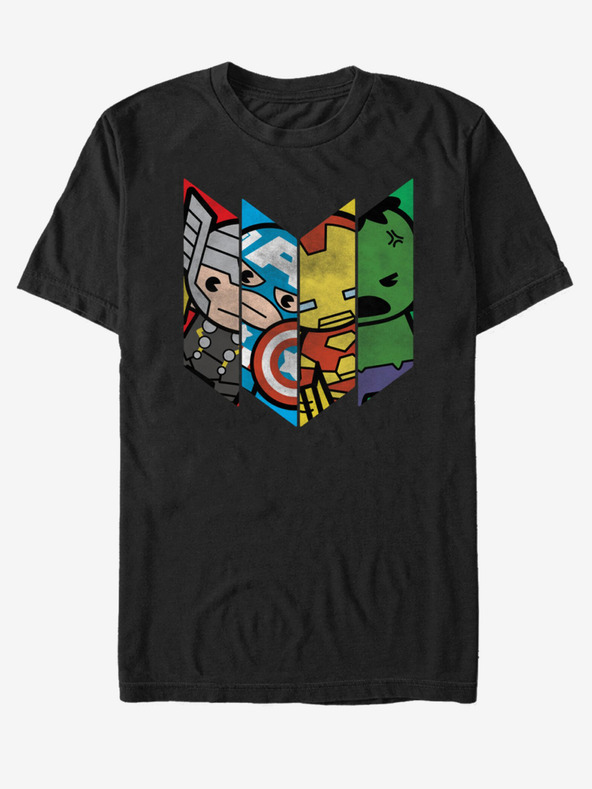 ZOOT.Fan Schwarzes Unisex-T-Shirt Marvel Chevron Avenge