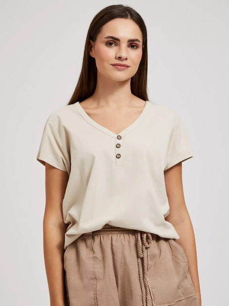 Moodo Damen-T-Shirt beige MOODO