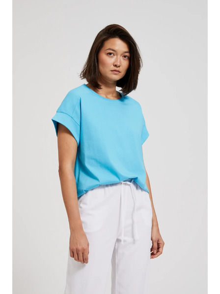 Moodo Blaues Damen-T-Shirt Moodo