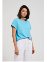 Moodo Blaues Damen-T-Shirt Moodo