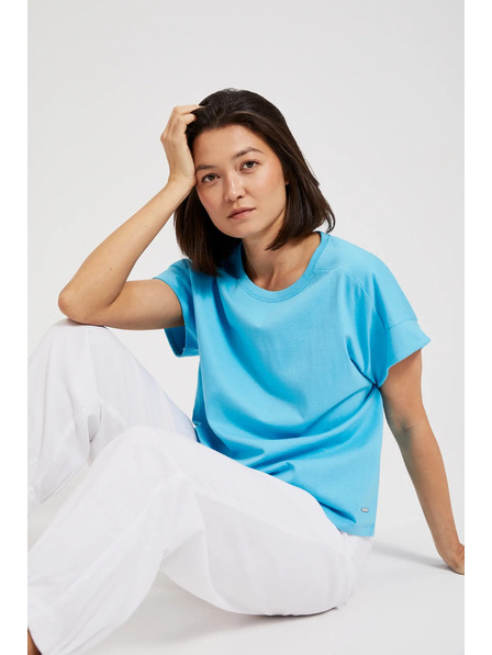 Moodo Blaues Damen-T-Shirt Moodo