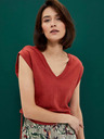 Moodo Moodo Orangefarbenes Damen-T-Shirt