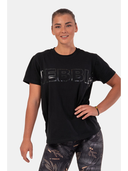 Nebbia Unsichtbares Logo NEBBIA T-Shirt 602 Schwarz Nebbia
